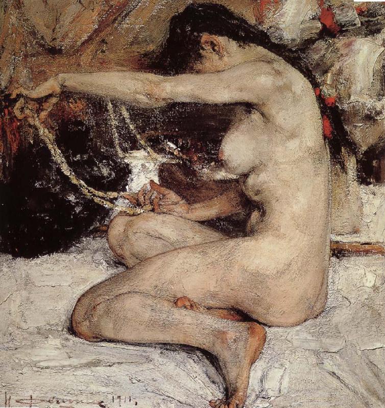 Nikolay Fechin Nude model oil painting image